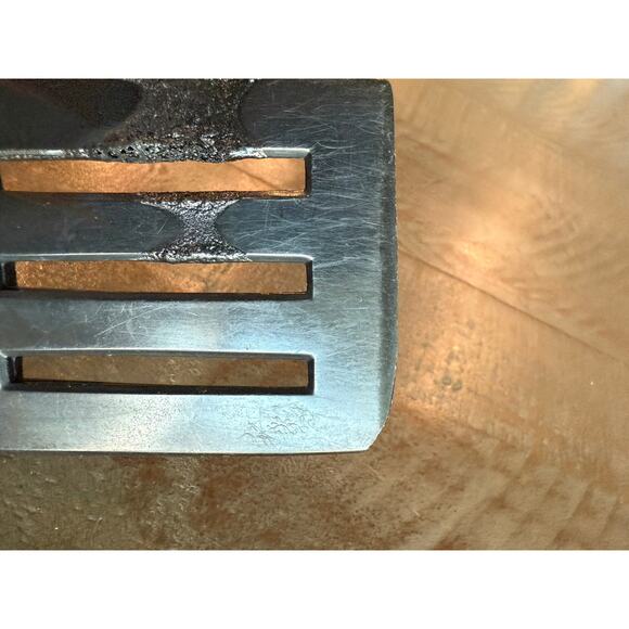 Vintage Ekco USA Slotted Spatula Turner Black Handle Stainless Steel 12" - Picture 6 of 7